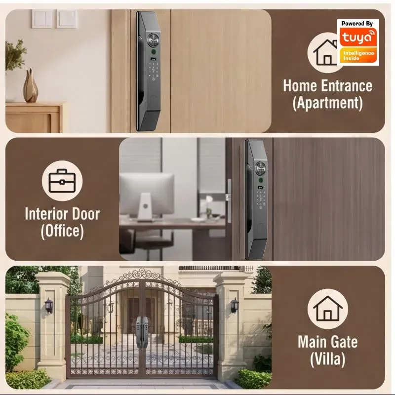Multilingual Facial Recognitio - Smart Home Door Lock ulasan dan harga