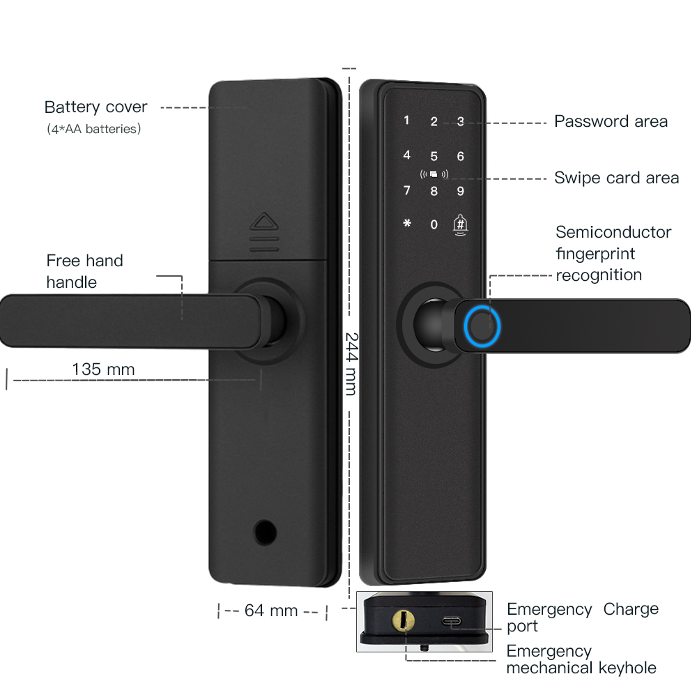 Smart Door Lock Bluetooth-comp - Smart Home Door Lock ulasan dan harga