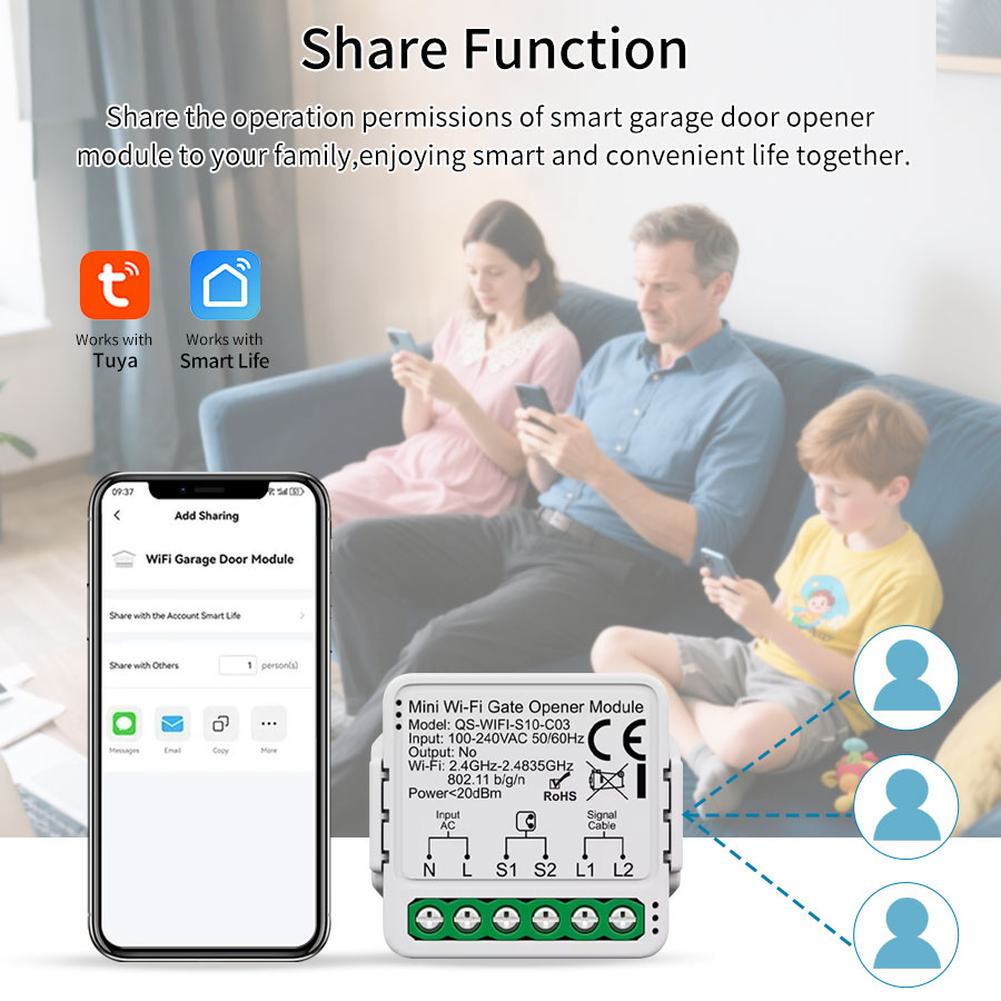 Tuya Smart WiFi or Zigbee Gara - Wireless Door Sensor ulasan dan harga
