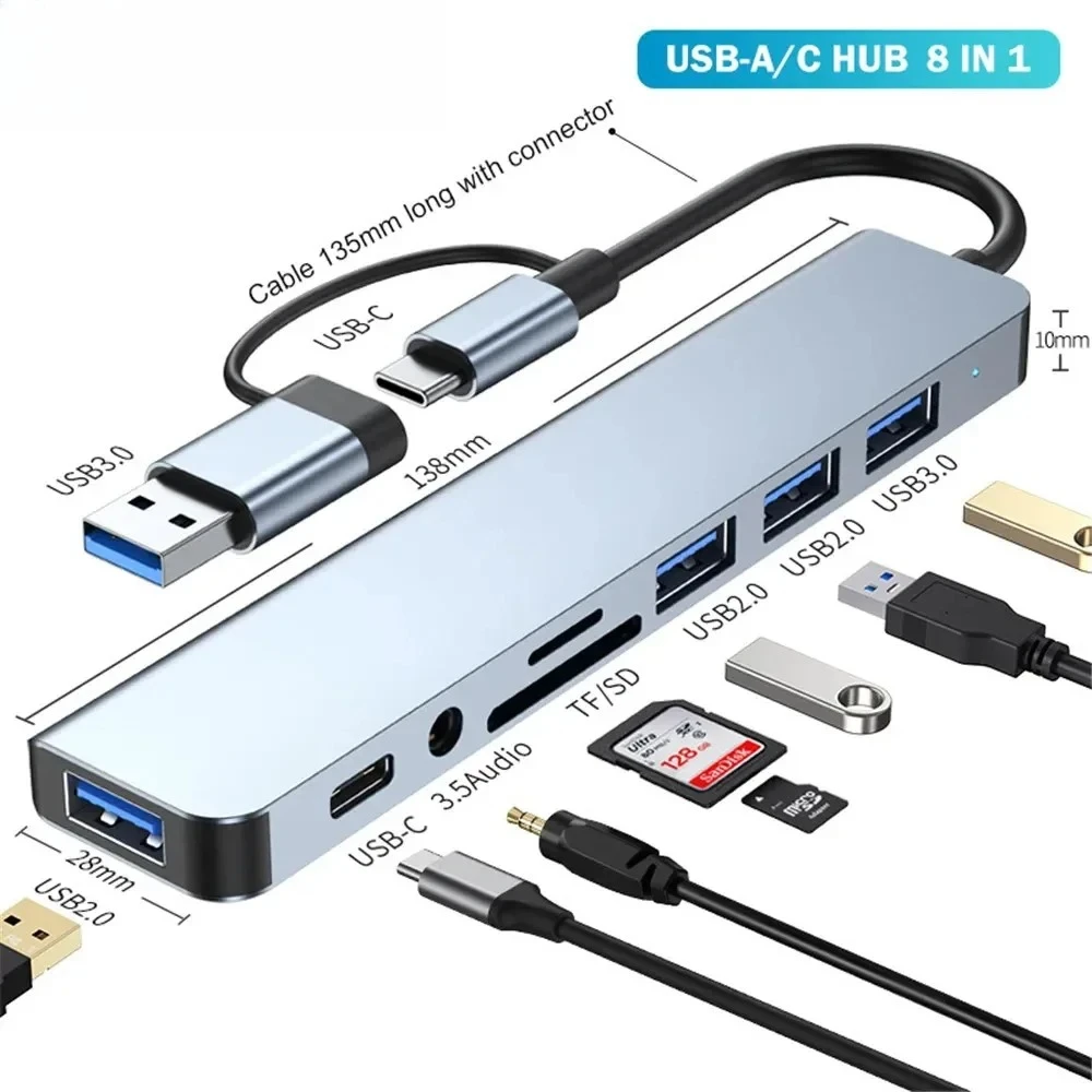 8-in-2 USB C Hub Multiport Ada - Smart Home Hub 2 ulasan dan harga