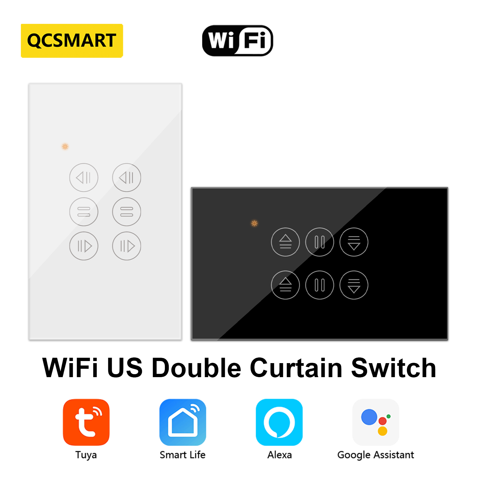 QCSMART WiFi Double Curtain US - Universal Remote Smart Home ulasan dan harga
