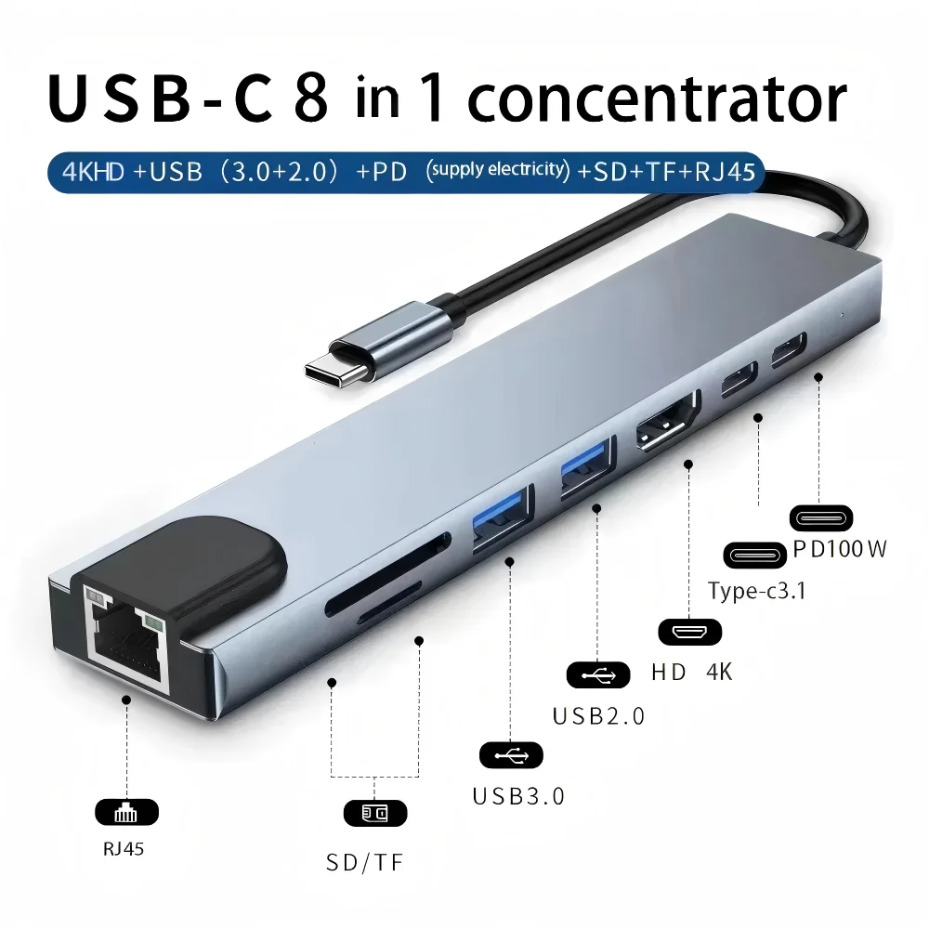 8IN1/2 Type-C Docking Station  - Smart Home Hub 2 ulasan dan harga