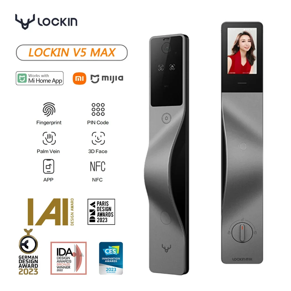 Lockin V5 Max 3D Face Recognit - Smart Home Door Lock ulasan dan harga